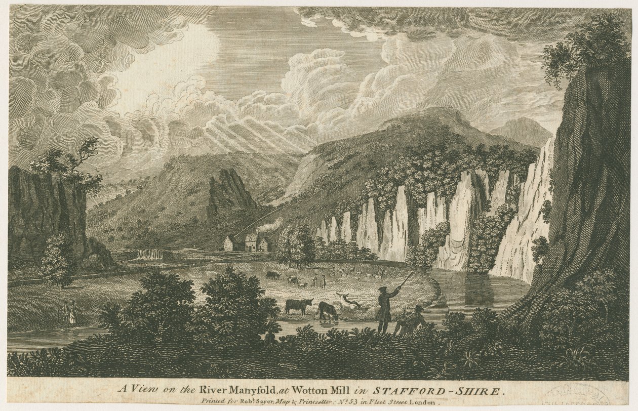 Wetton - Vale do Coletor: gravura, séc. XIX de Unbekannt