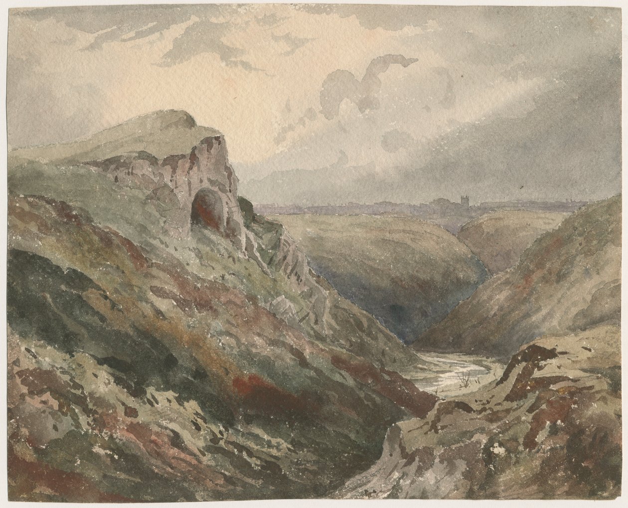 Wetton Dale: pintura em aquarela, séc. XIX de Unbekannt