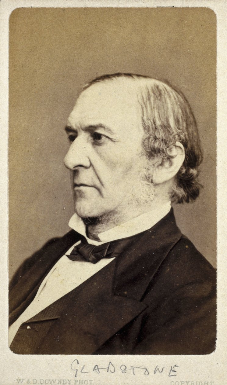 William Ewart Gladstone, estadista liberal inglês, c 1870s de Frederick (attr. to) Barnard