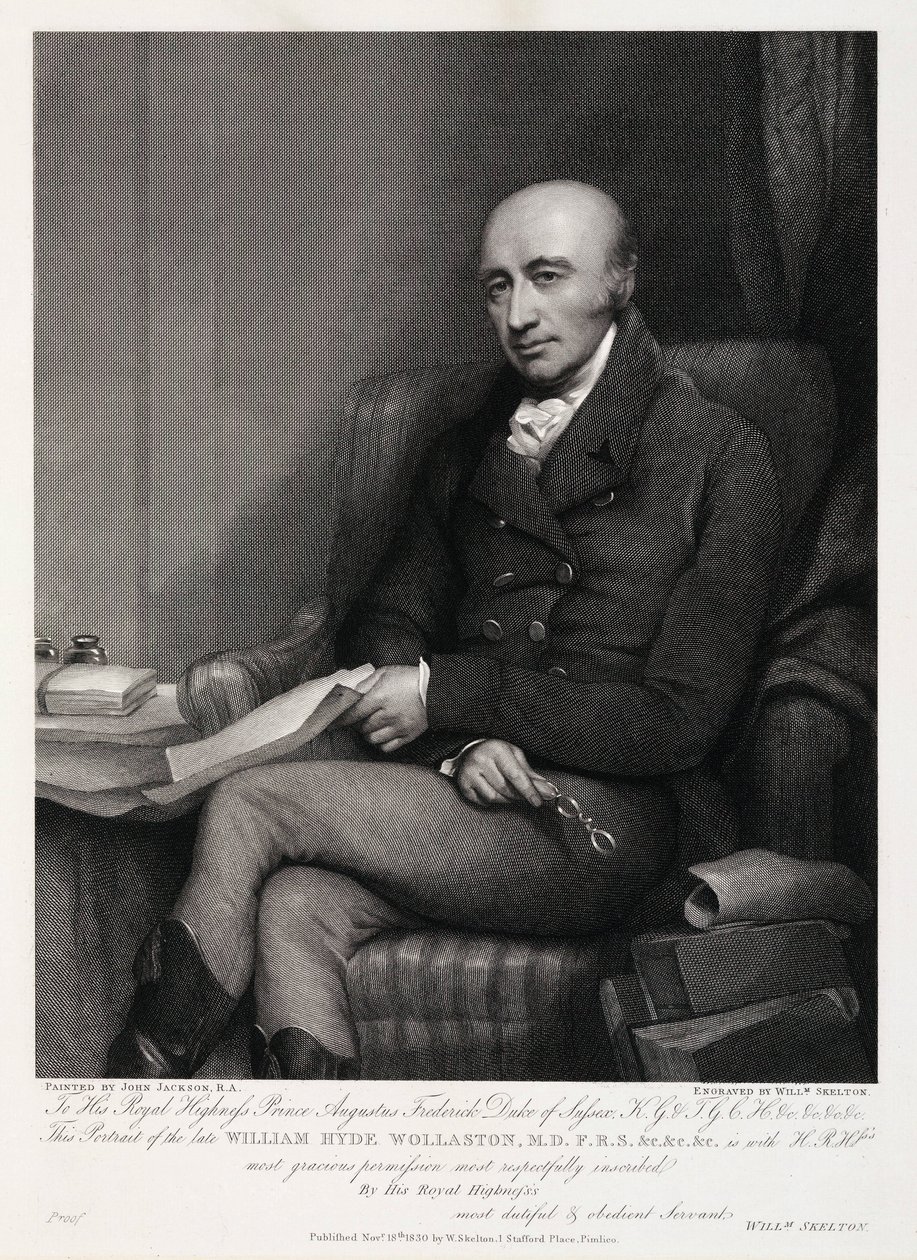 William Hyde Wollaston, químico e metalúrgico inglês, c 1810s de Unbekannt