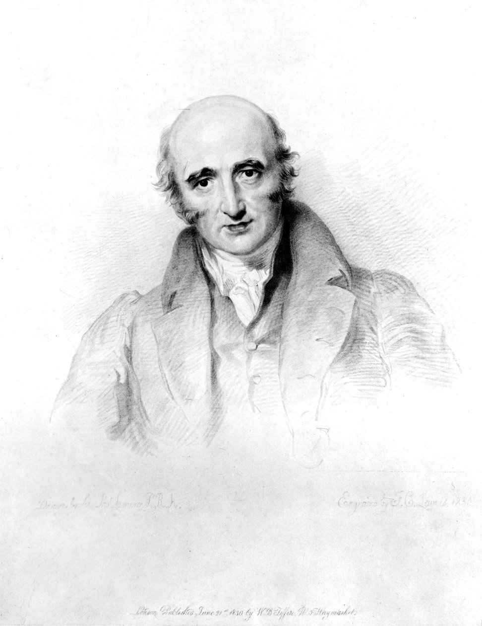 William Hyde Wollaston, químico e metalúrgico inglês, c 1820s Gravura de Lewis depois de uma pintura de Sir Thomas Lawrence (1769-1830) de William Hyde Wollaston (1766-1828), químico e metalúrgico inglês de Unbekannt