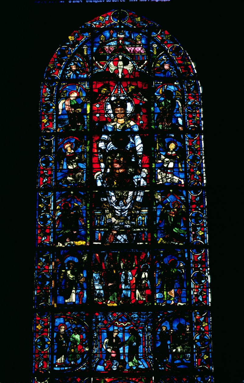 Janela que representa Notre Dame de la Belle Verriere no coro do sul de Unbekannt