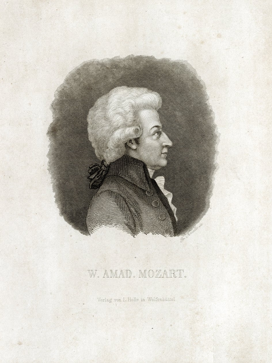 Gravura de Wolfgang Amadeus Mozart. de Unbekannt