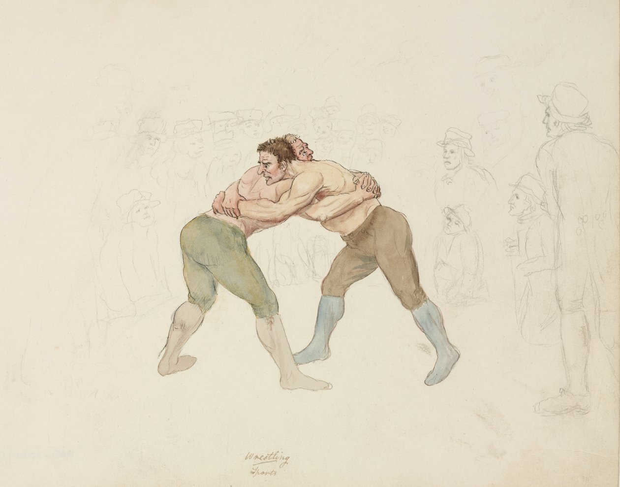 Jogo de wrestling, Northumberland, c 1805-1820 de Unbekannt