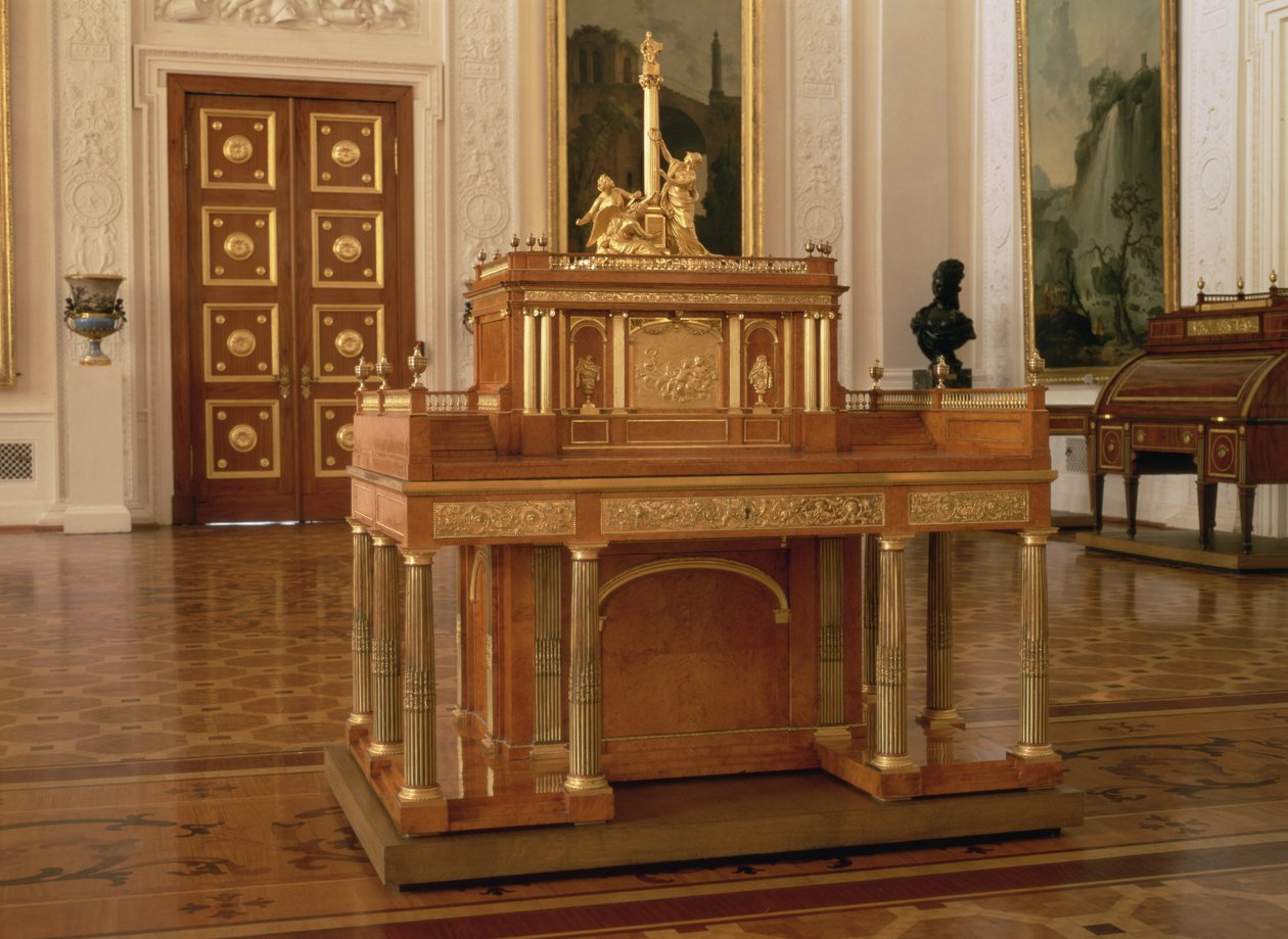 Secretária com pequeno armário, de David Roentgen (1743-1807), Neuwied de Unbekannt
