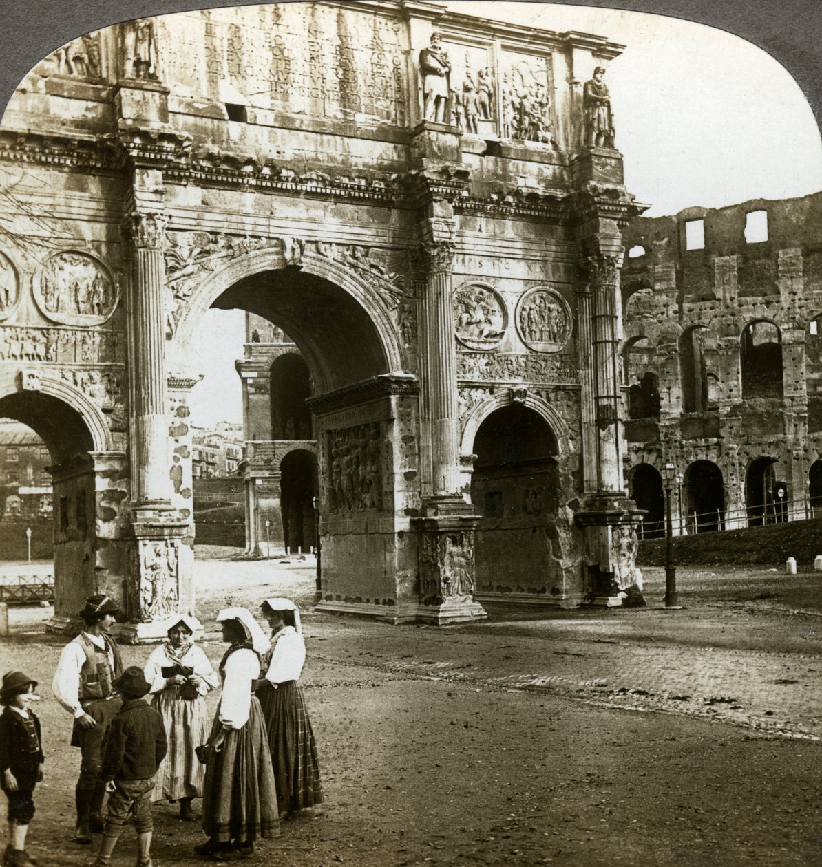 Arco de Constantino, Roma, Itália. de Underwood and Underwood
