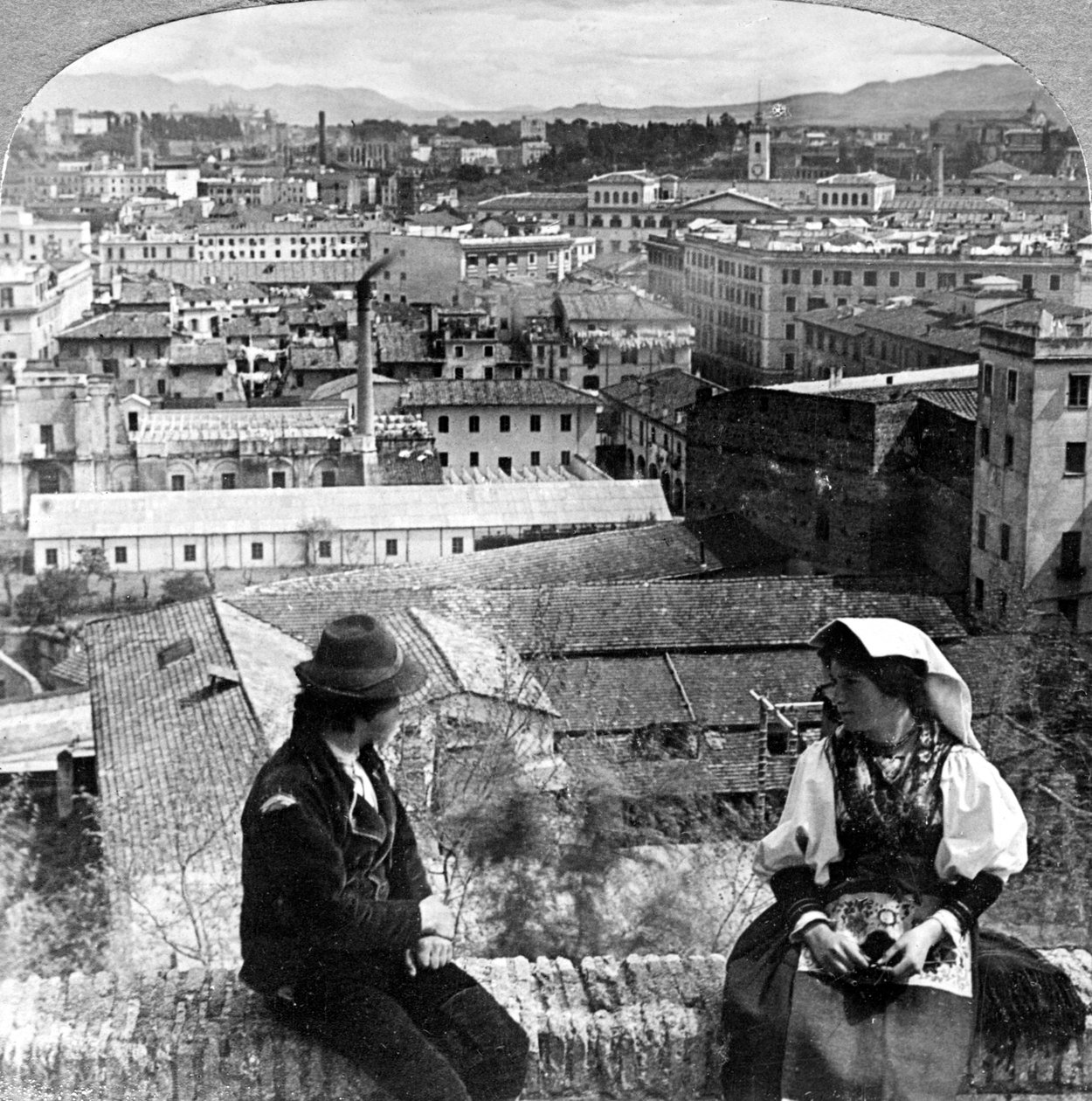 Aventine Hill e as colinas de Alban, Roma, Itália. de Underwood and Underwood