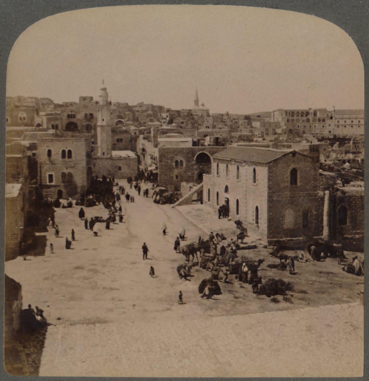 Belém da Judéia, o local de nascimento de Jesus, Palestina, 1896. de Underwood and Underwood