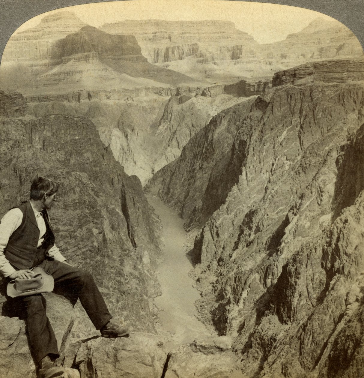 Rio Colorado, Grand Canyon, Arizona, EUA. de Underwood and Underwood