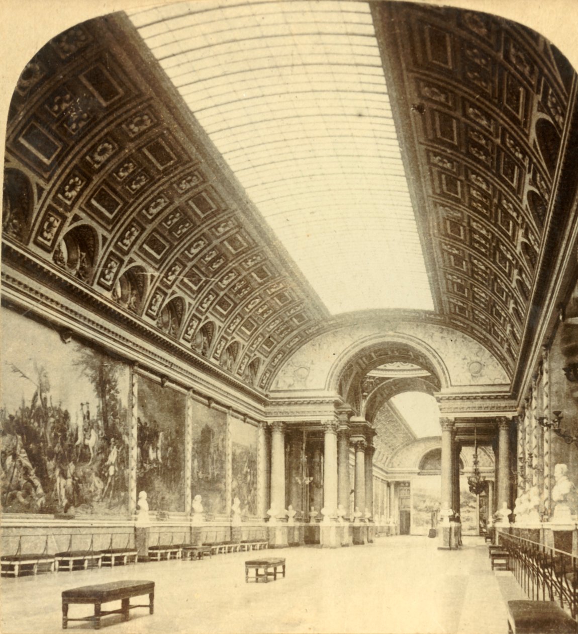 Galeria de batalhas, Versalhes, c1900. de Underwood and Underwood