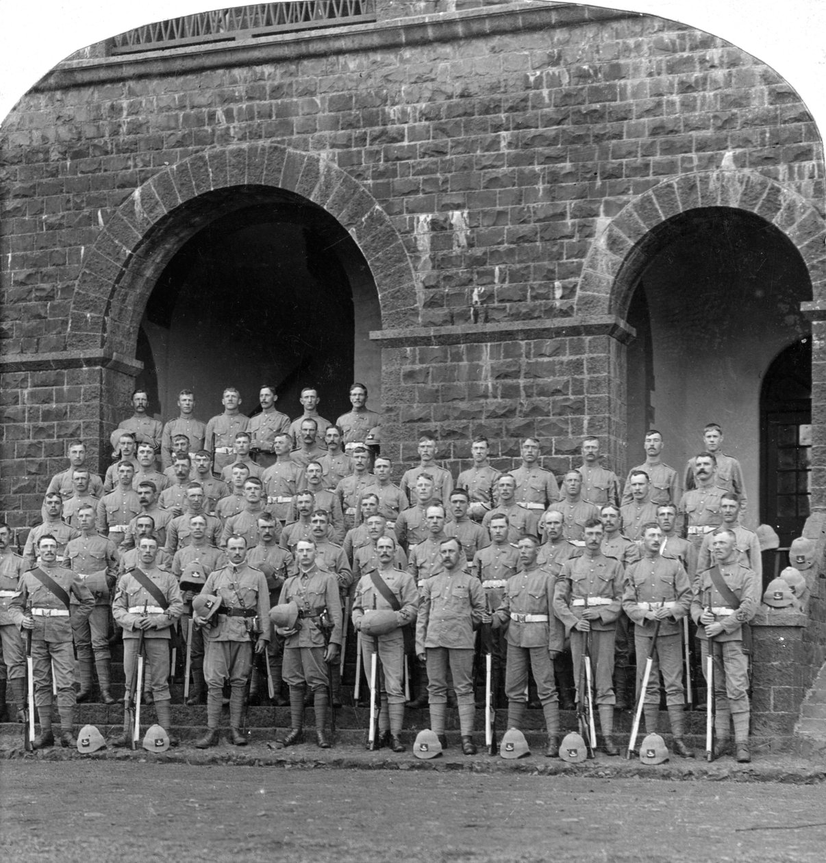H Company, Regimento Real de Warwickshire, Belgaum, Índia, anos 1900. de Underwood and Underwood