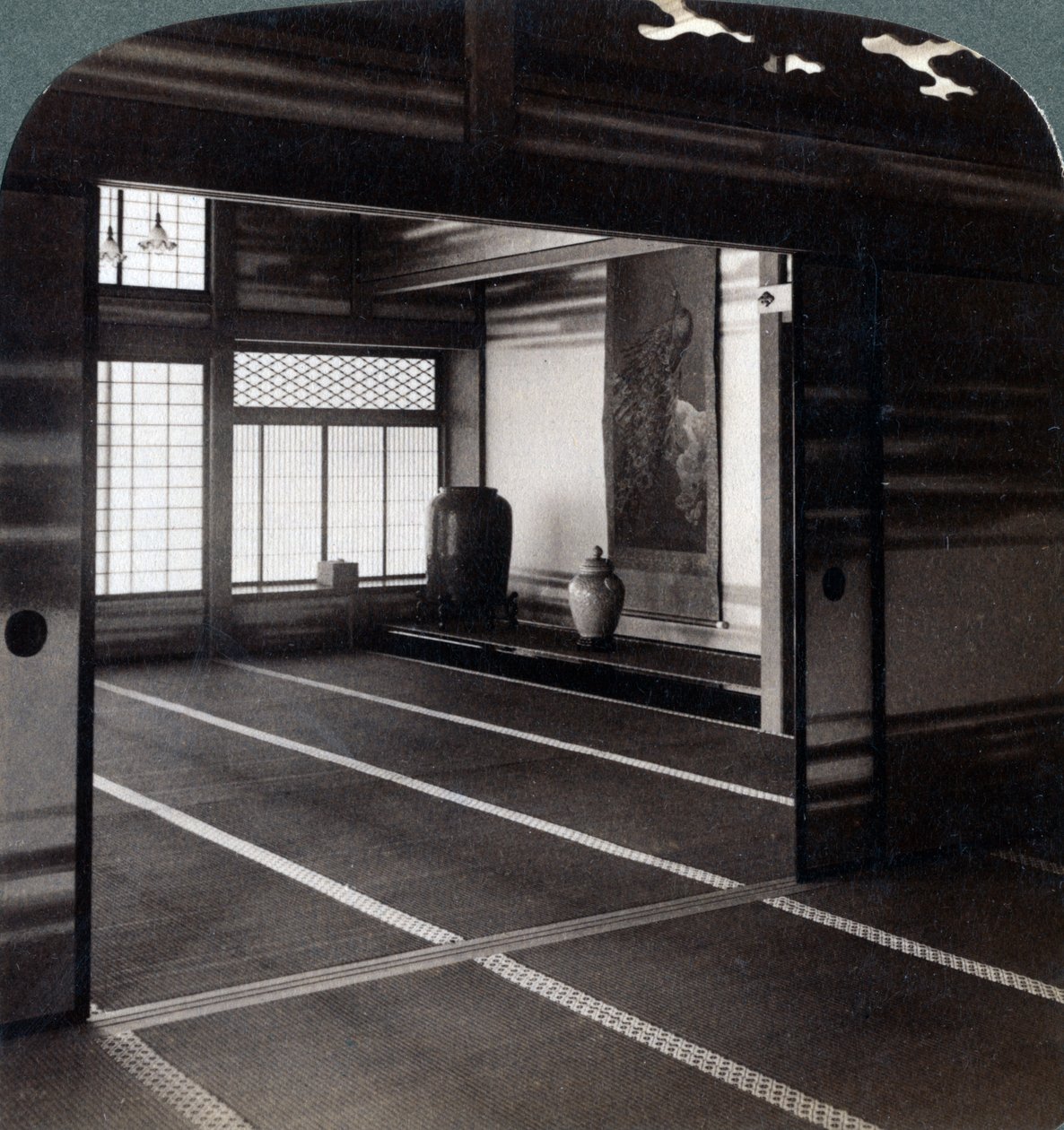 Casa do Conde Okuma, Tóquio, Japão, 1904 de Underwood and Underwood