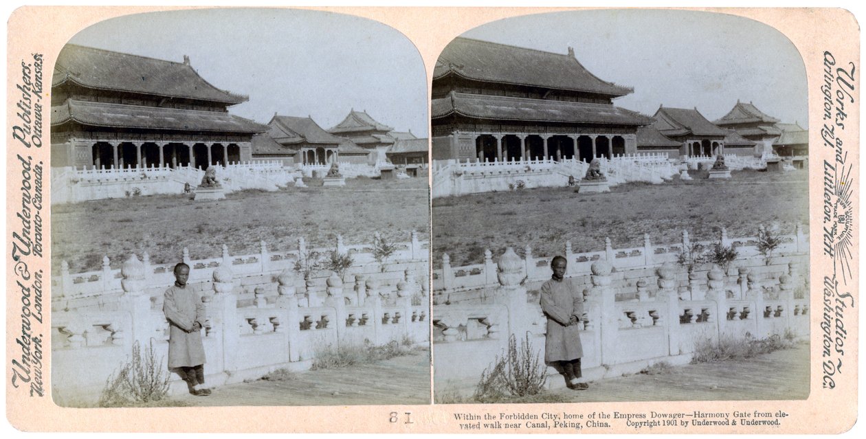 Casa da Imperatriz Dowager, Pequim, China, 1901. de Underwood and Underwood
