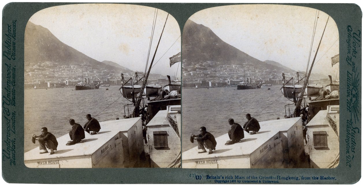 Hong Kong do porto, 1901 de Underwood and Underwood