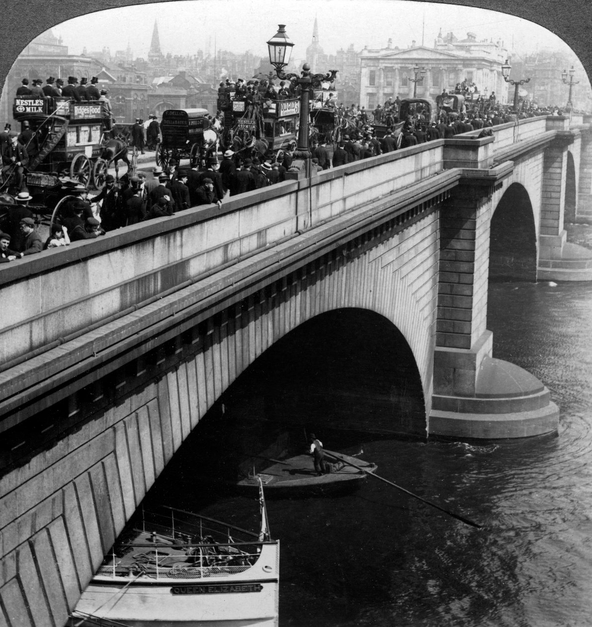 Ponte de Londres, Londres, c final do século XIX. de Underwood and Underwood