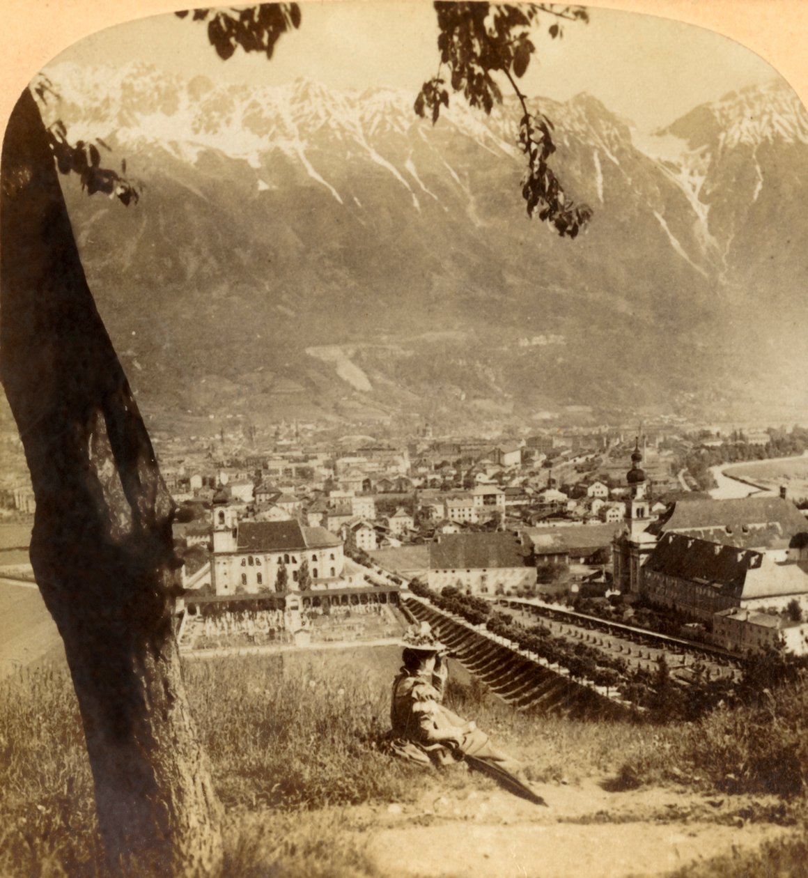 Innsbruck pitoresco, a capital do Tirol, Áustria ..., 1898. de Underwood and Underwood