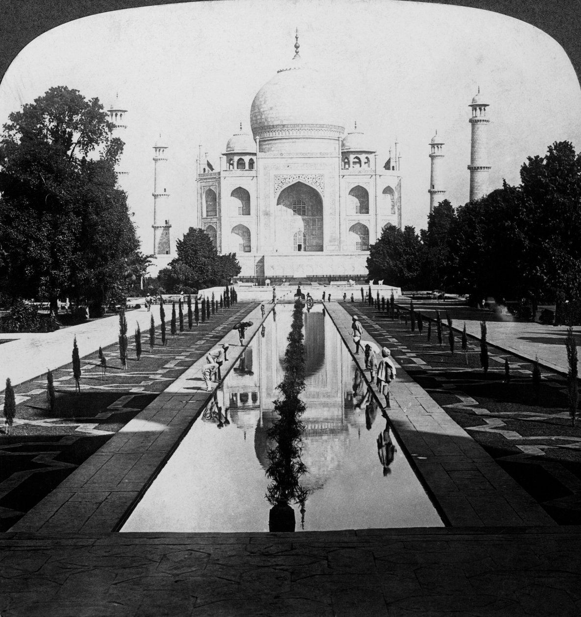 Taj Mahal, Agra, Uttar Pradesh, Índia. de Underwood and Underwood