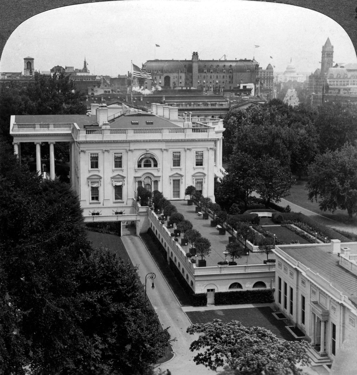 A Casa Branca, Washington DC, EUA. de Underwood and Underwood