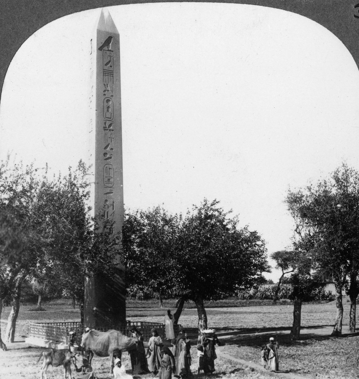 O obelisco de Heliópolis, Egito, 1905. de Underwood and Underwood
