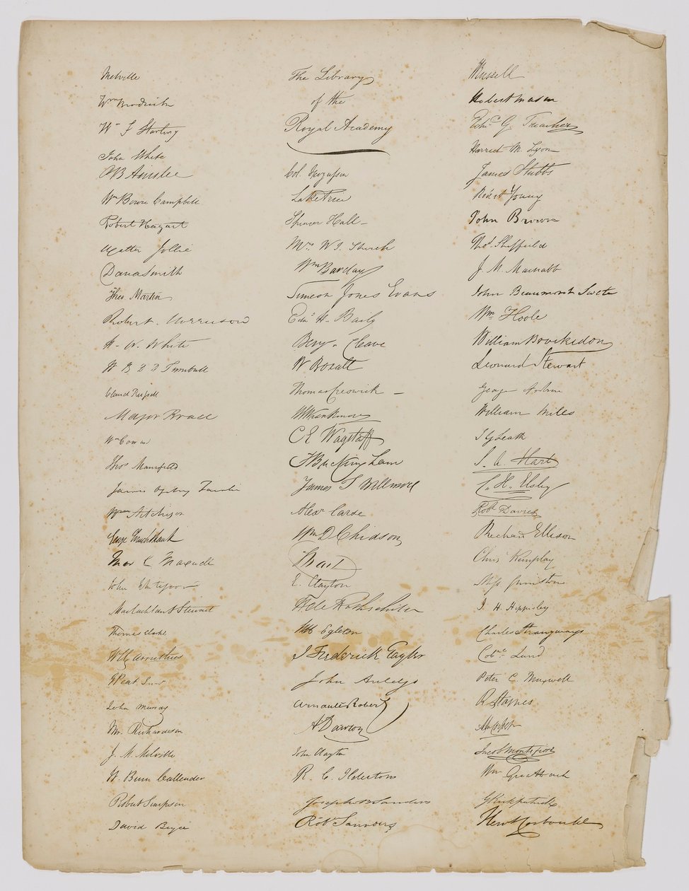 A Biblioteca da Academia Real (página do livro) de Unidentified (European)