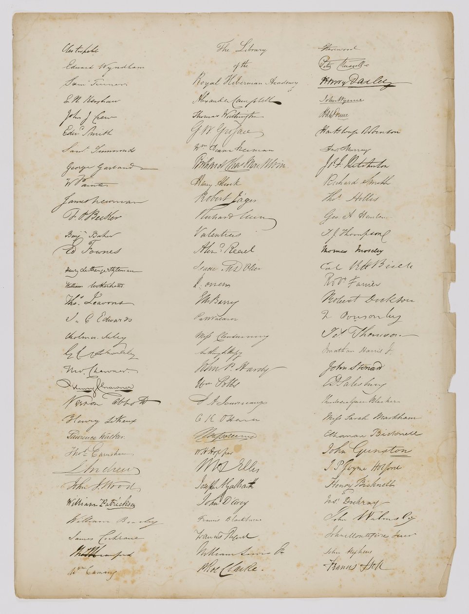 A Biblioteca da Academia Real Hiberniana (página do livro) de Unidentified (European)