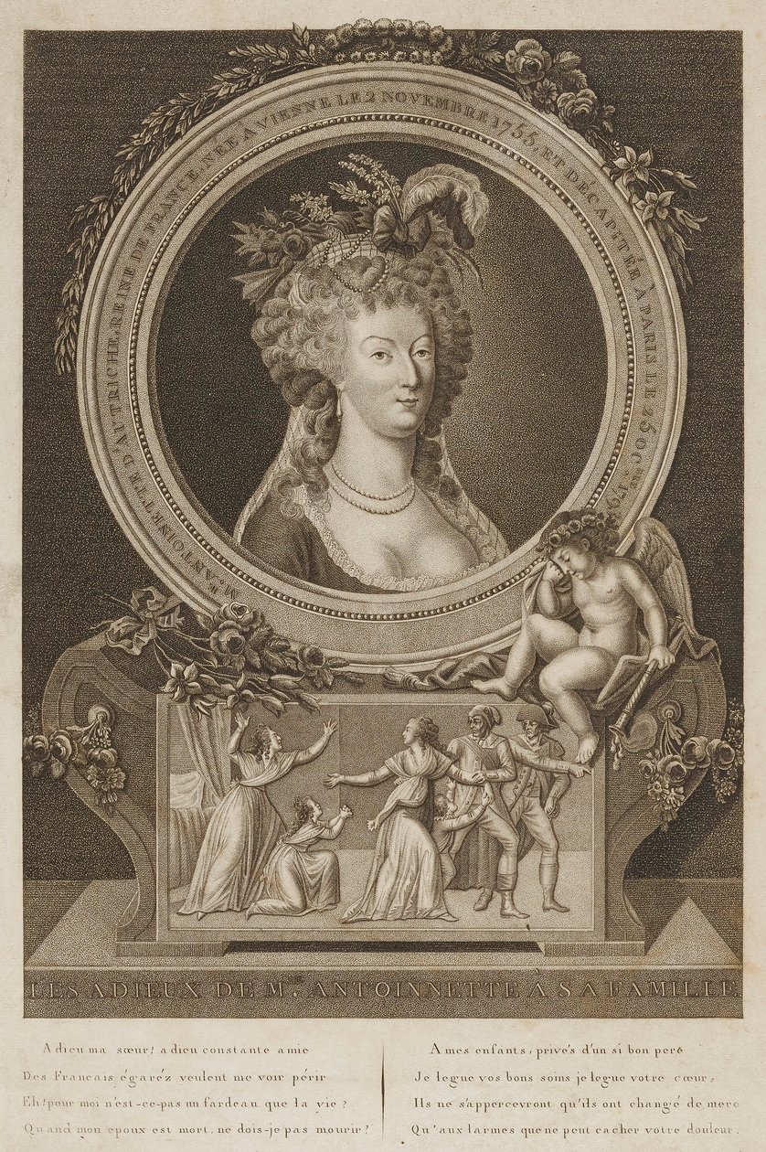 A despedida de Maria Antonieta à sua família de Unidentified
