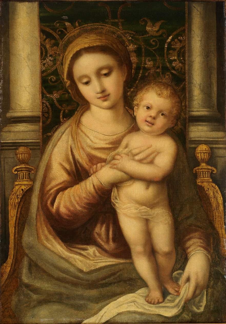 Nossa Senhora e o Menino de Unidentified