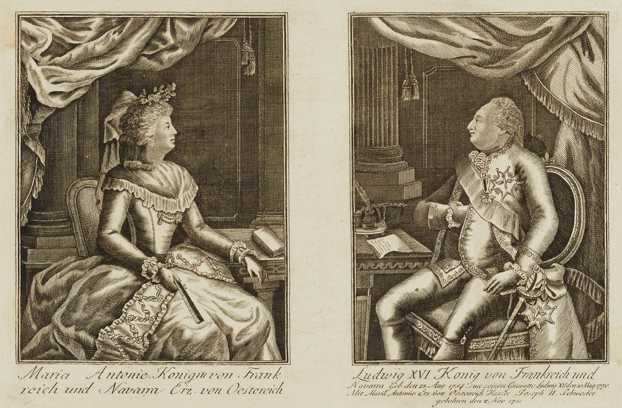 Maria Antónia e Luís XVI de Unidentified