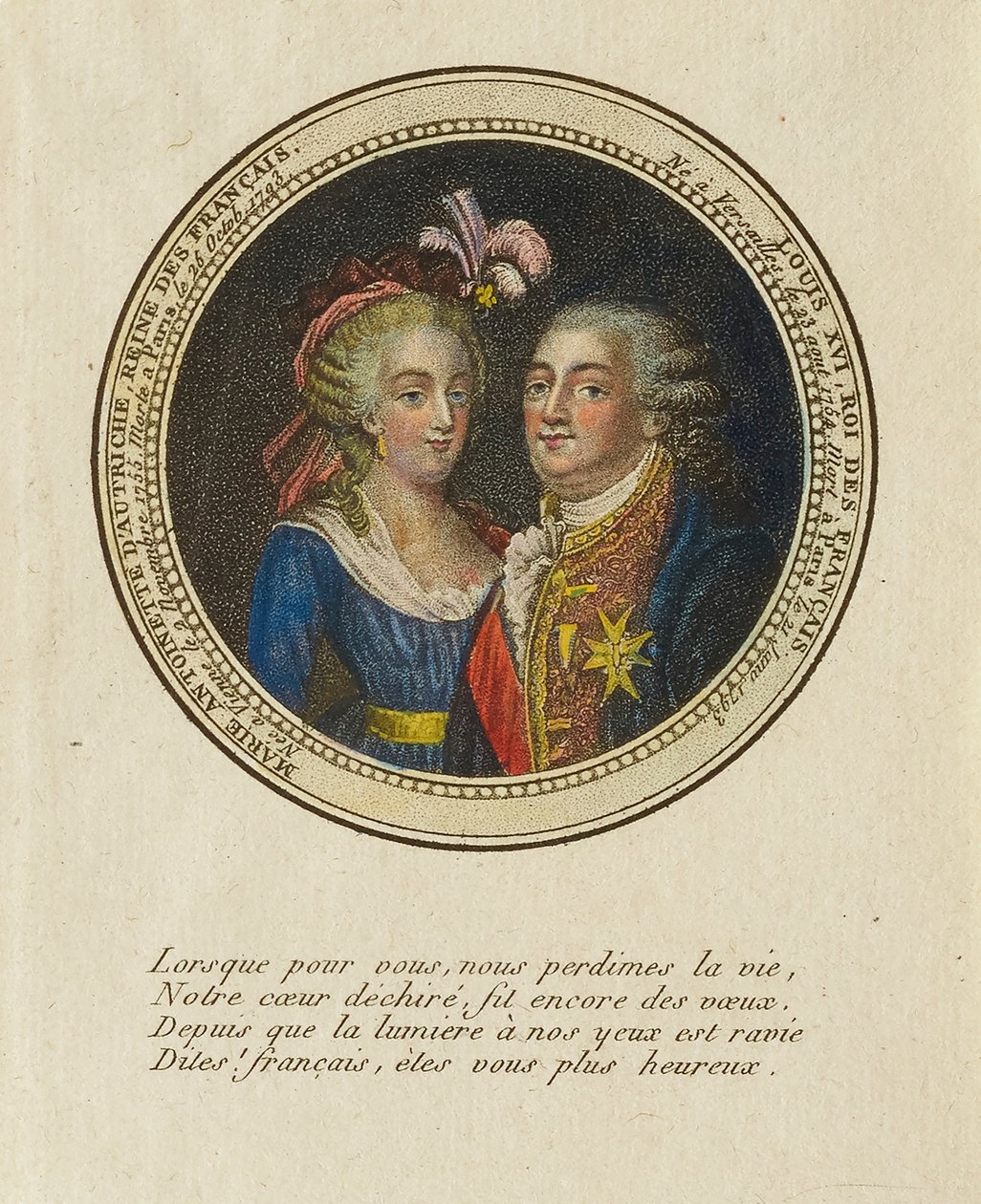 Maria Antonieta da Áustria, rainha dos franceses; Luís XVI, rei dos franceses de Unidentified