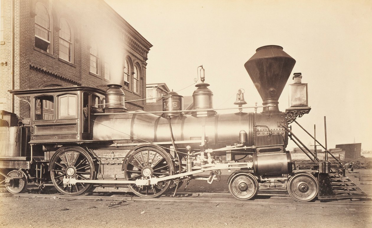 [Locomotiva dos Caminhos-de-Ferro da Pensilvânia nas instalações de reparação de Altoona] de Unidentified