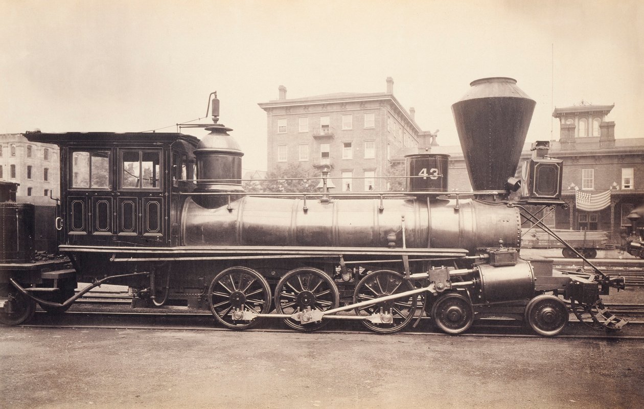 [Locomotiva do caminho de ferro da Pensilvânia nas instalações de reparação de Altoona] de Unidentified