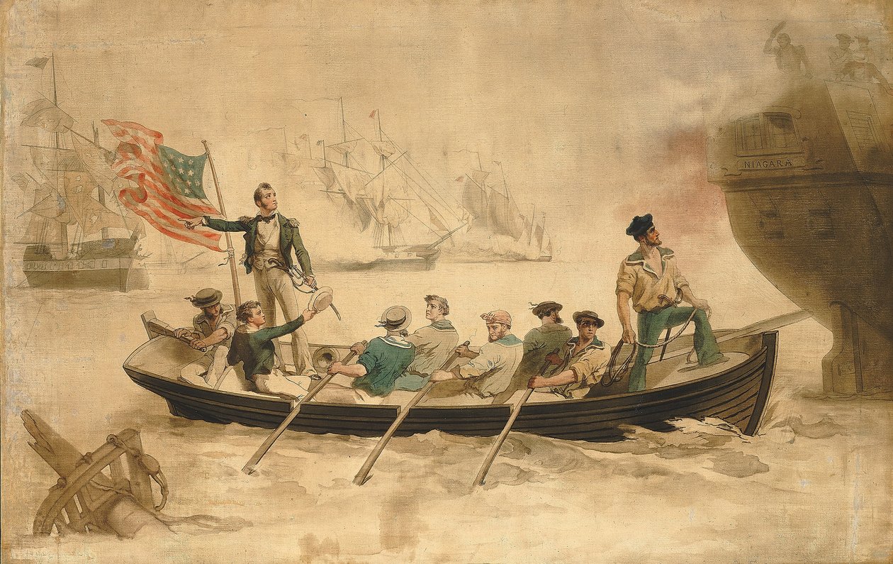 Perry transfere a sua bandeira para o Niagara de Unidentified