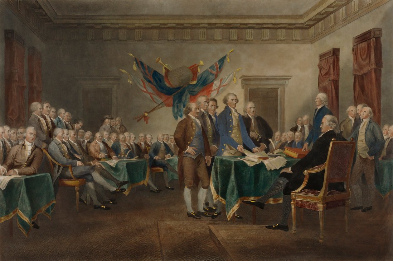 Assinatura da Declaração de Independência de Unidentified