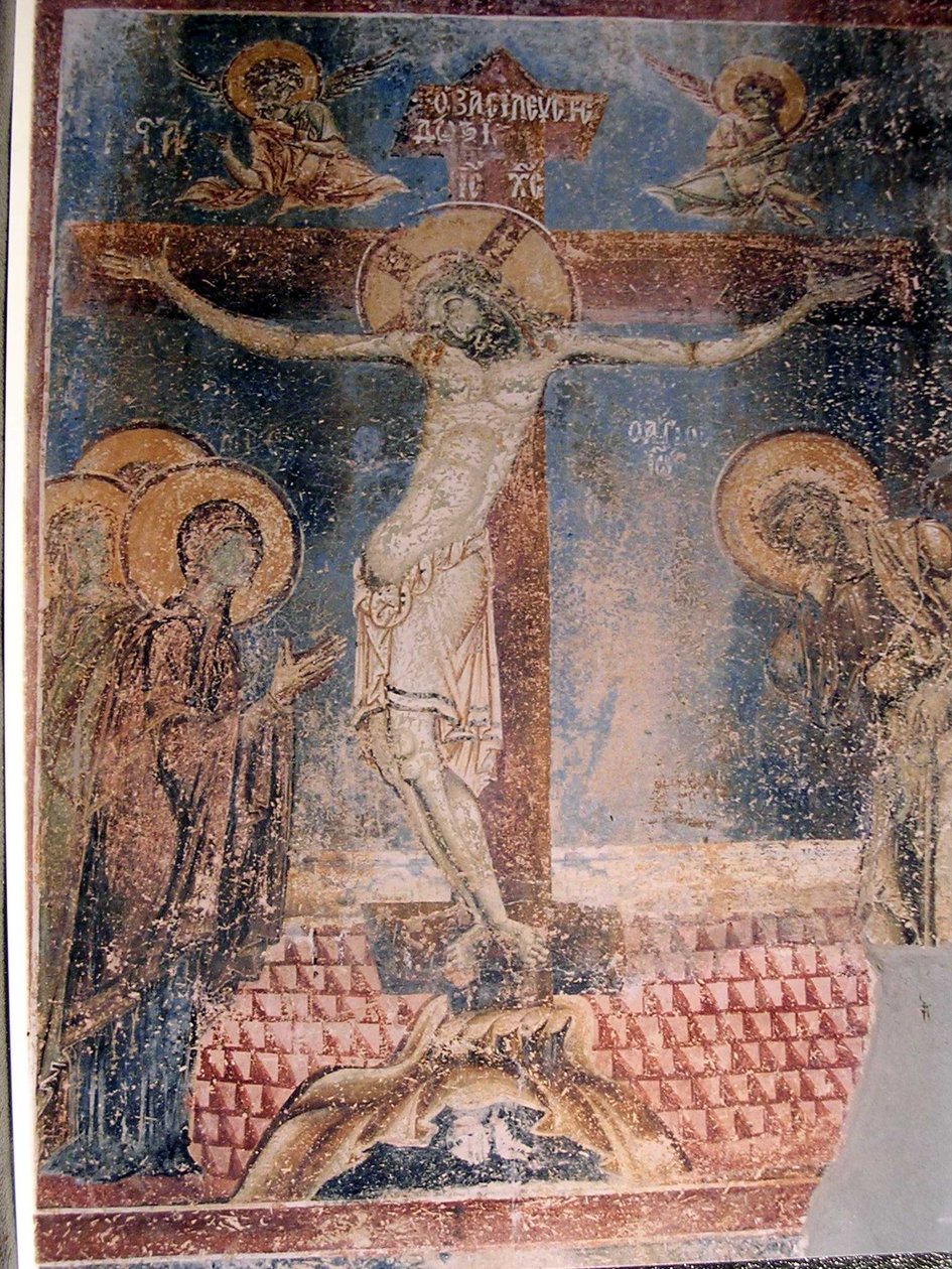 Frescos em Igreja St. Geoge em Kurbinovo, Prespa, Macedônia de Unknown