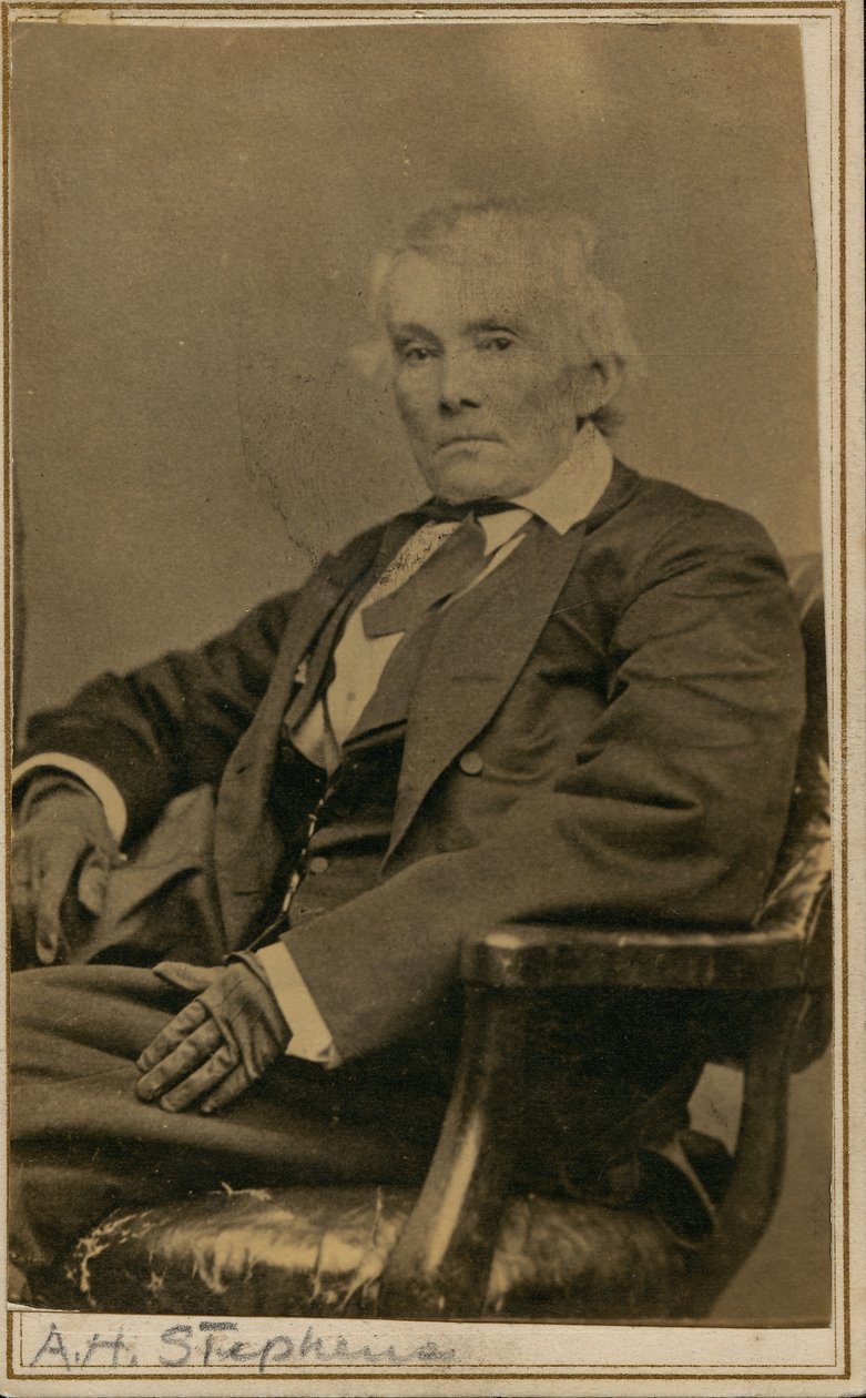 Alexander Hamilton Stephens, governador da Geórgia e vice-presidente da Confederação de Unknown