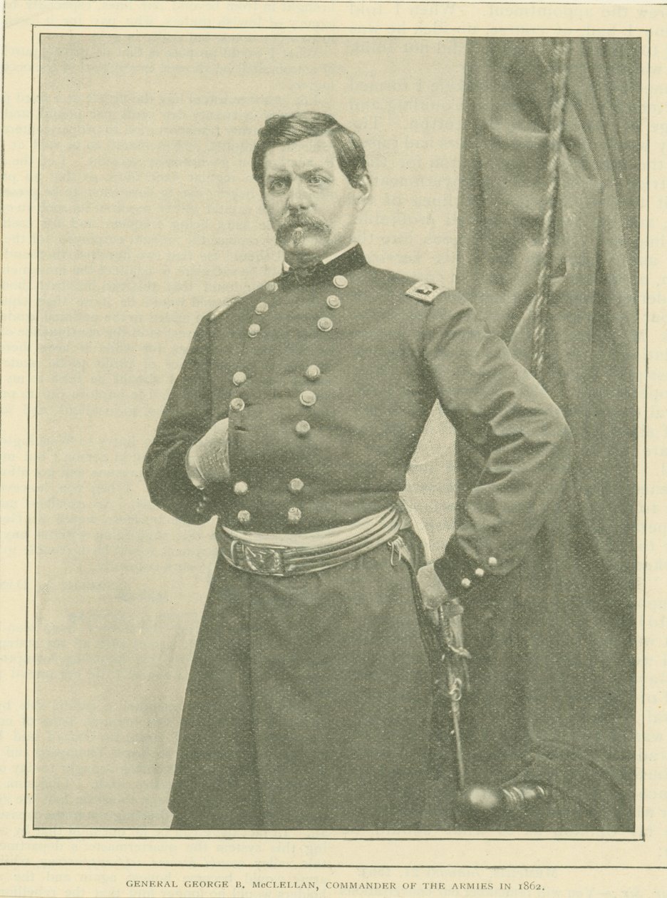 General George B. McClellan, Comandante dos Exércitos em 1862. de Unknown