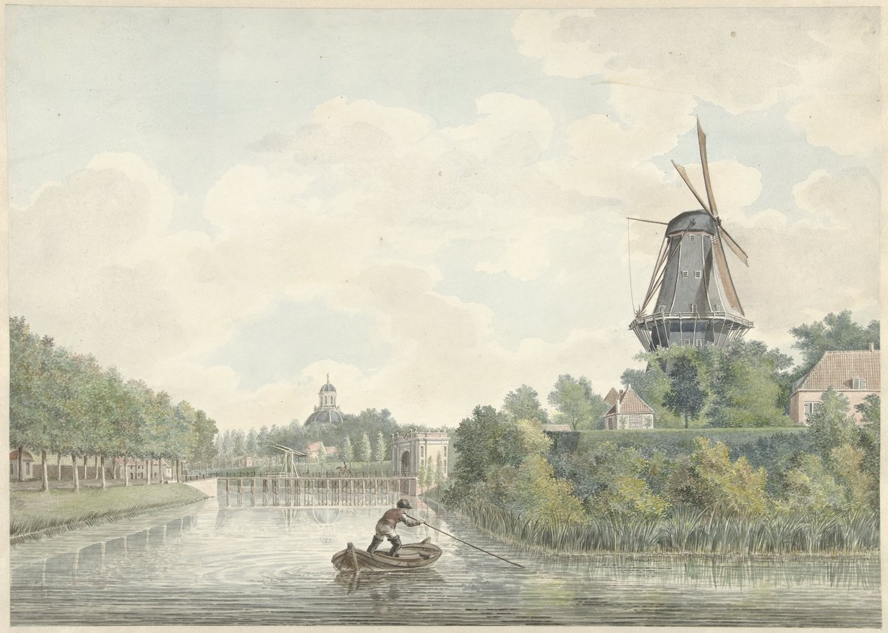 Vista das muralhas da cidade de Middelburg de Unknown