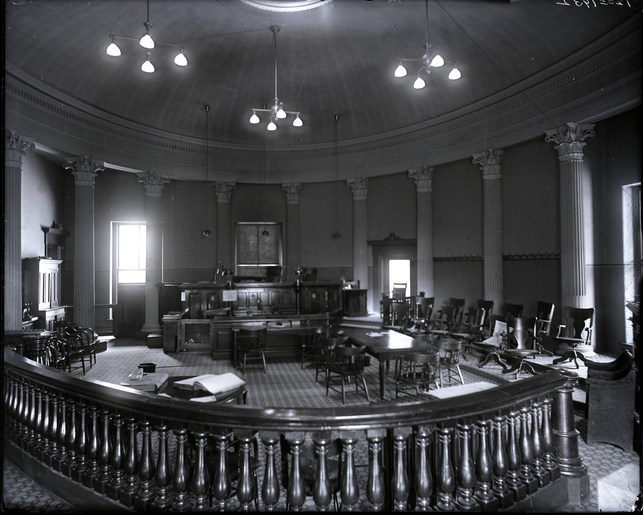 Vista interior, de, a, corte, sala, em, a, antiga, corte judicial de Unknown