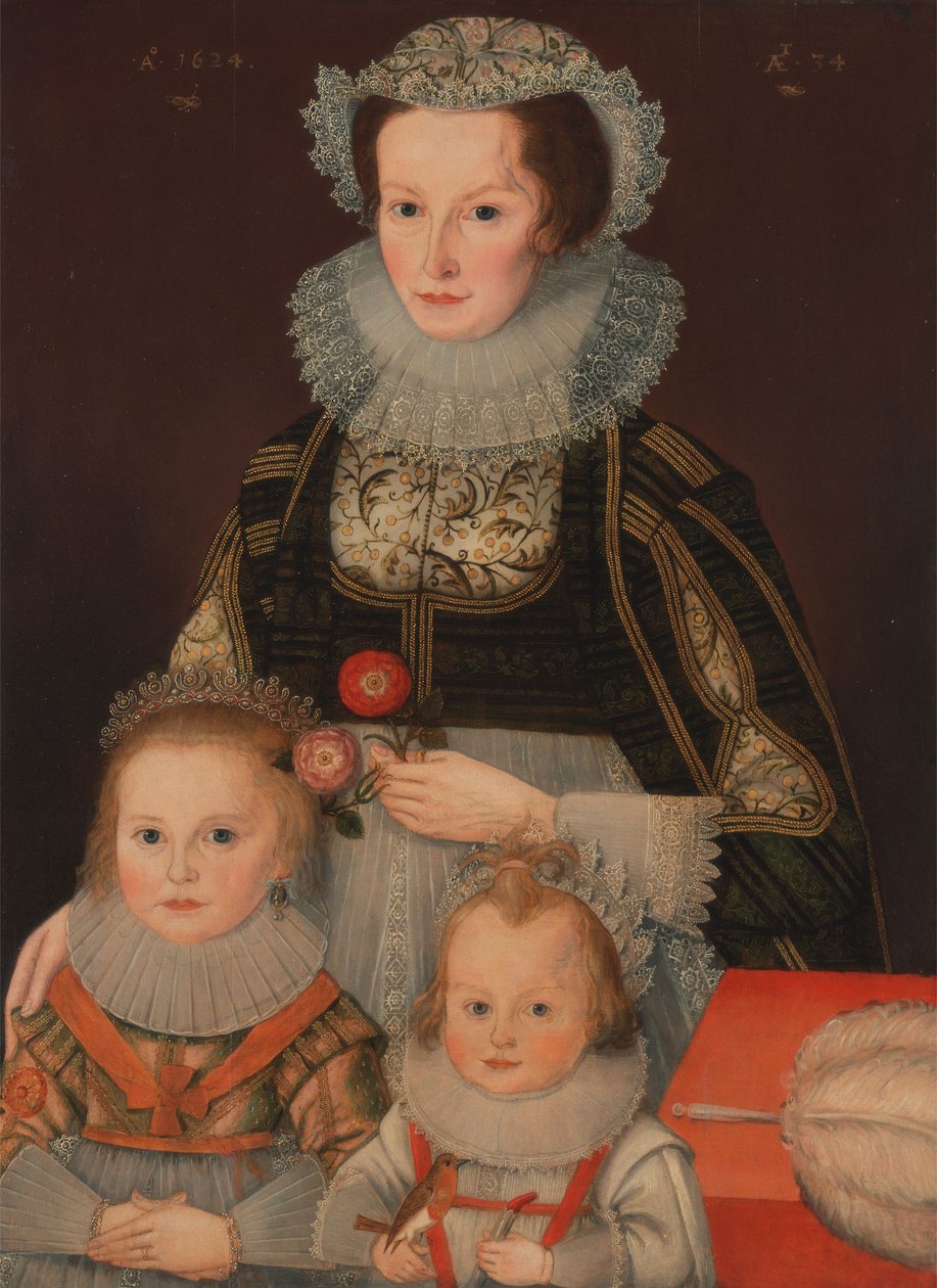 Retrato de uma senhora e seus dois filhos de Unknown