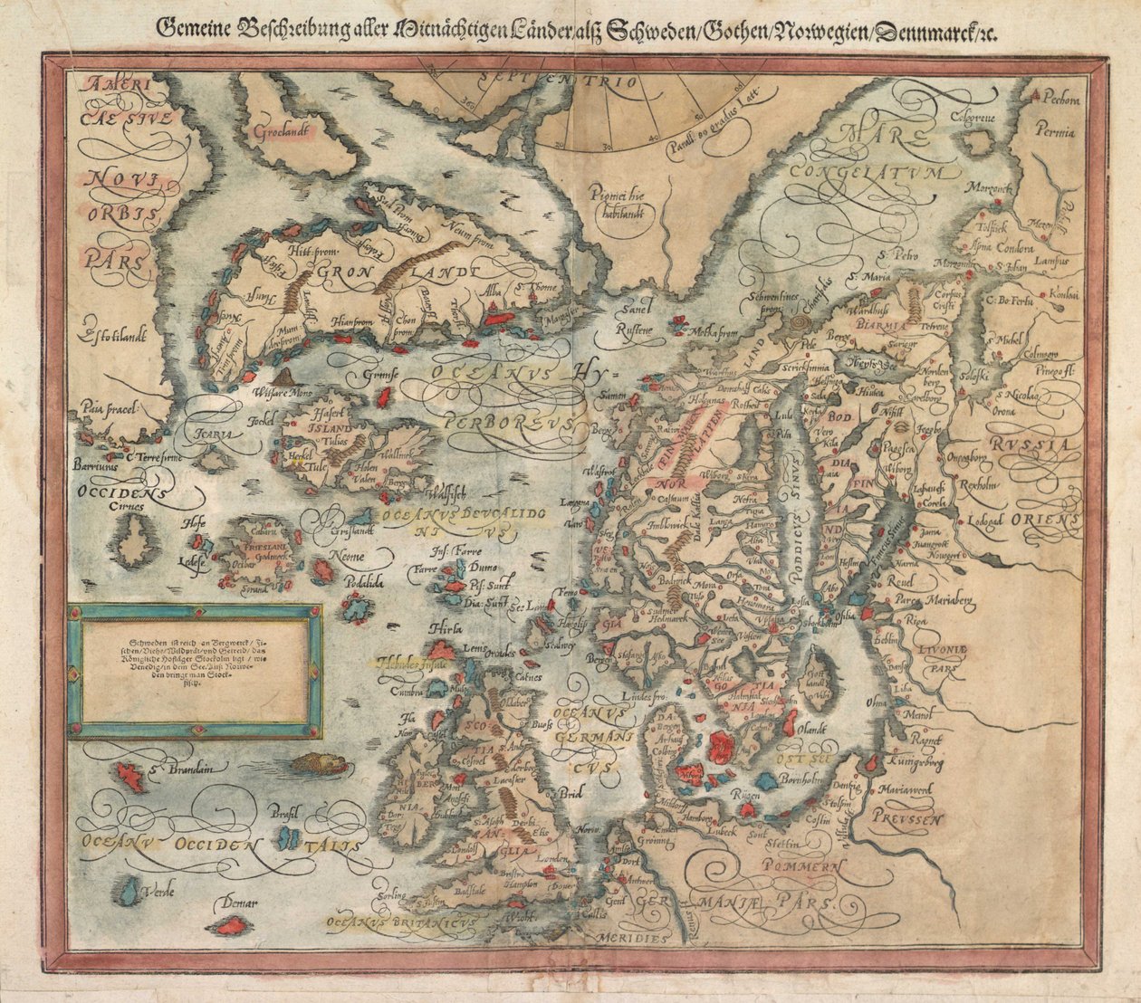 Um mapa da Islândia por volta de 1588 de Unknown