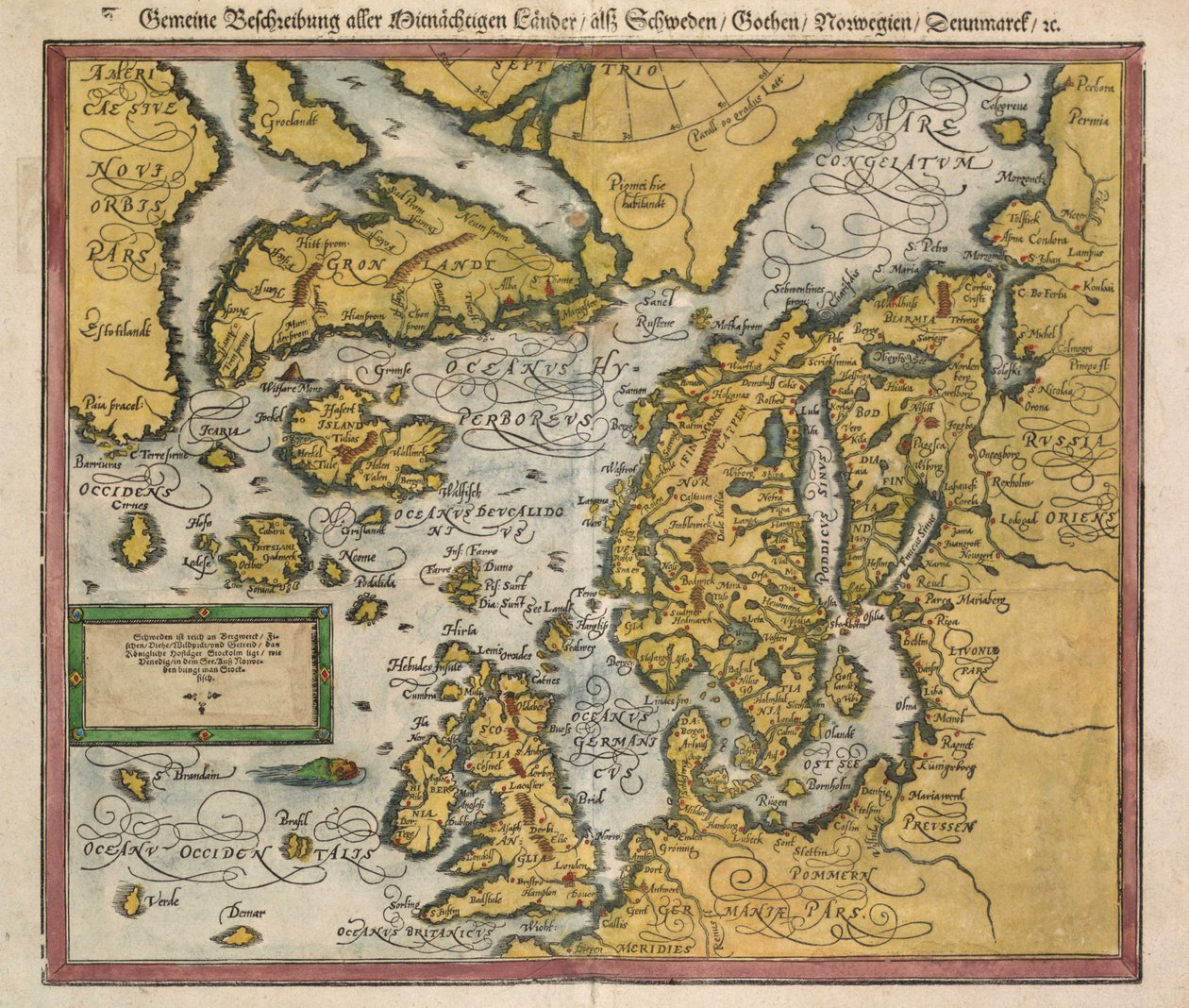Um mapa da Islândia por volta de 1588 de Unknown