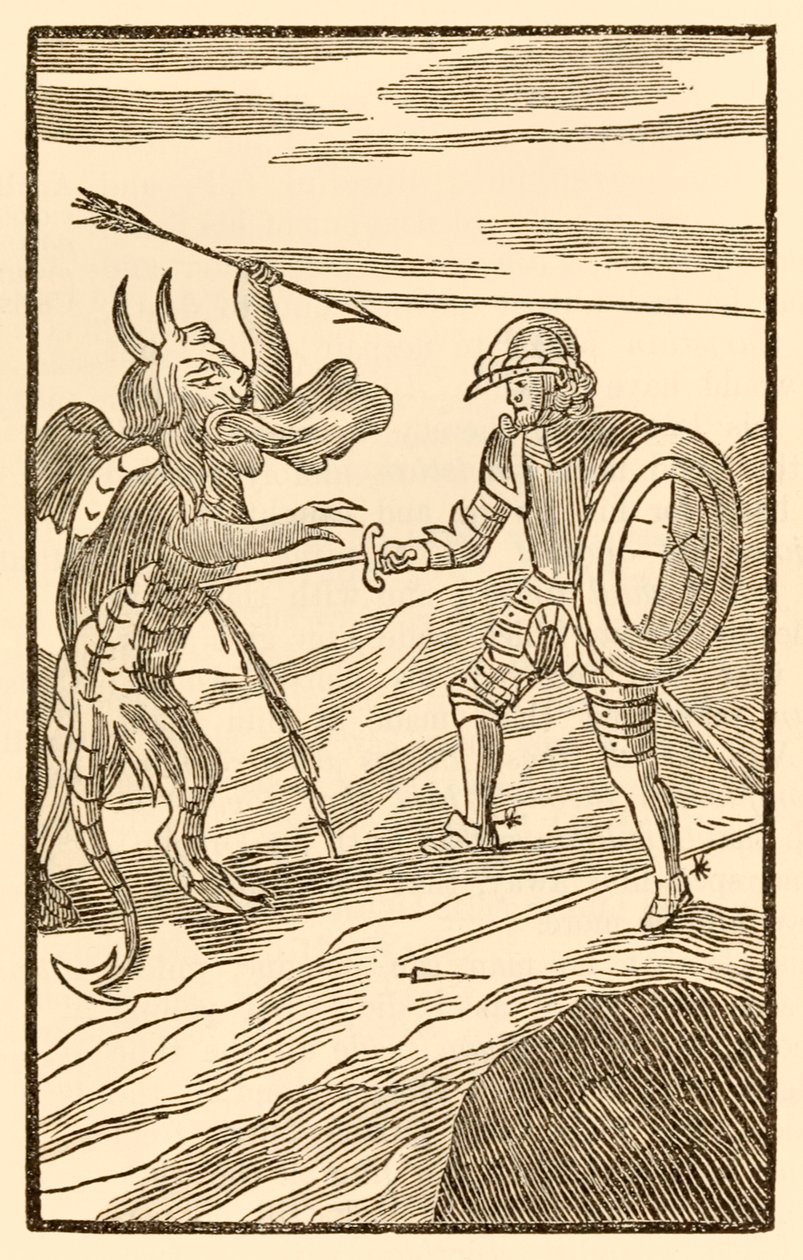 "Um casamento mais desigual dificilmente pode ser: Christian deve lutar contra um anjo" de "O Peregrino" Progresso deste mundo, para o que está por vir "por John Bunyan de Unknown