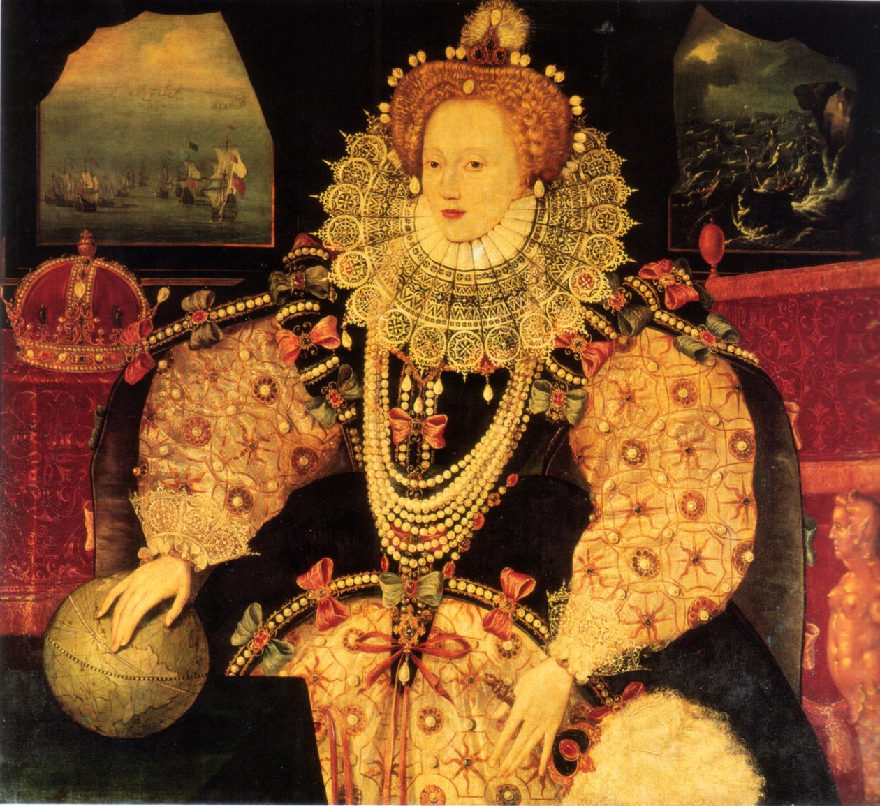 Elizabeth I da Inglaterra, a Armada Portrait, possivelmente encomendada por Sir Francis Drake de Unknown