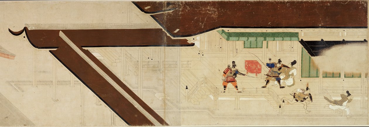 Conto Ilustrado da Guerra Civil de Heiji (Pergaminho da Visita Imperial a Rokuhara) de Unknown