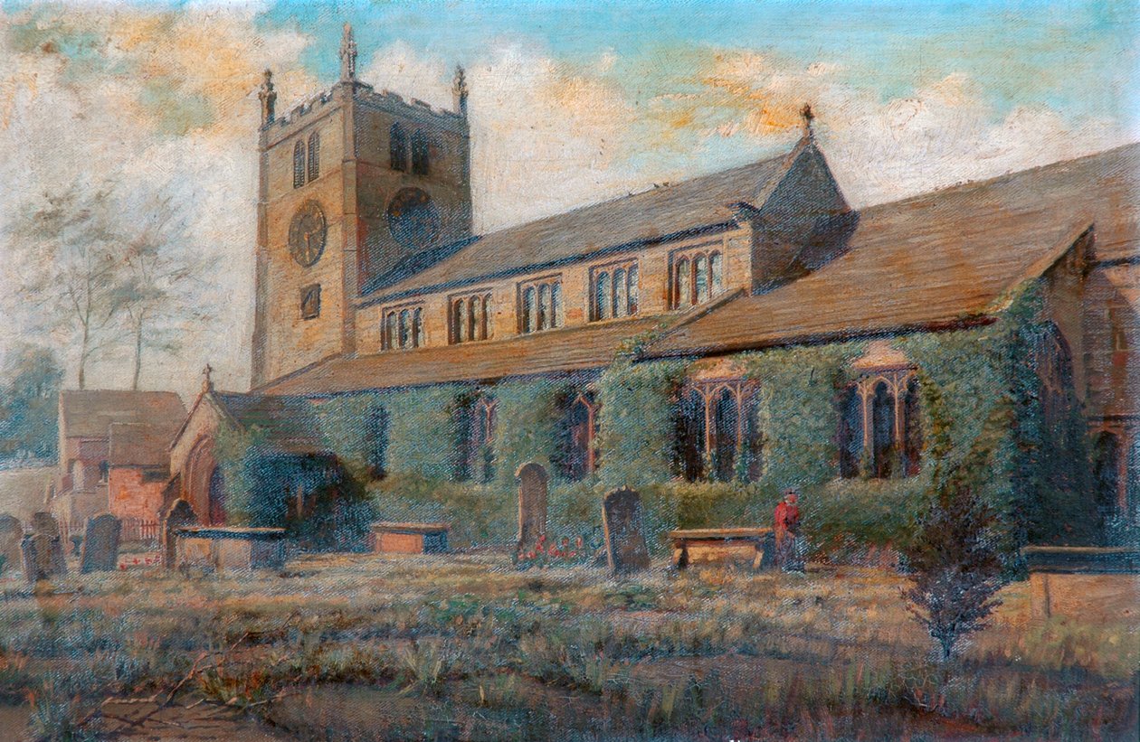 Igreja paroquial, Bingley, c.1892 de Unknown