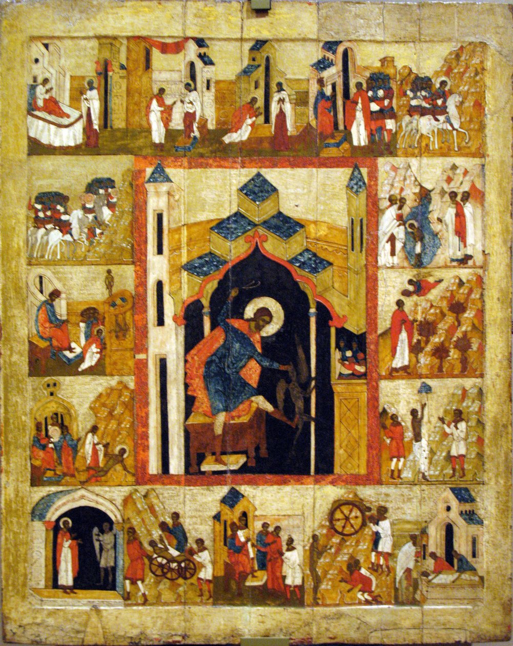 St. Nicetas o Exoreist com as cenas de sua vida de Unknown