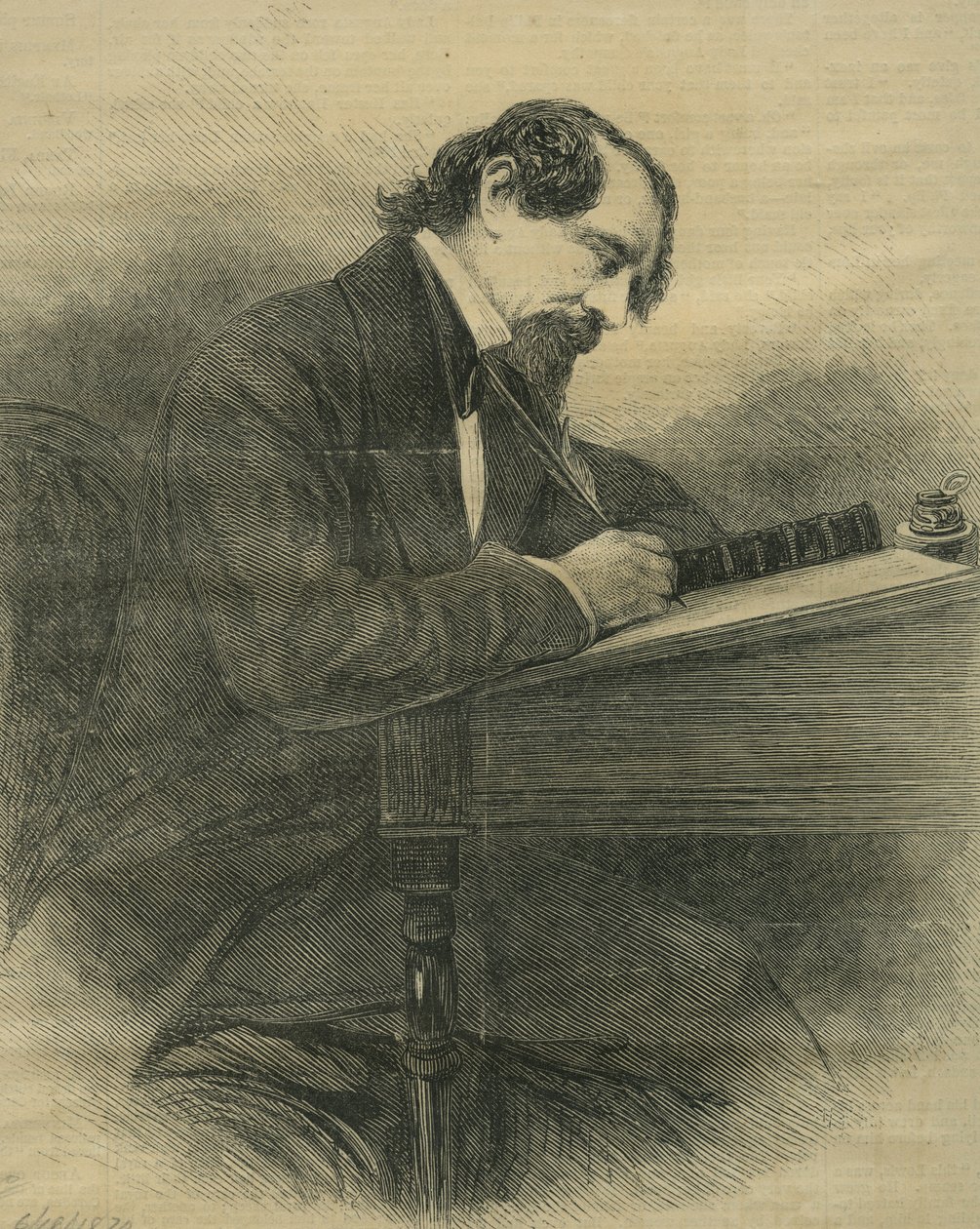 O falecido Charles Dickens, c.1870 de Unbekannt Unbekannt