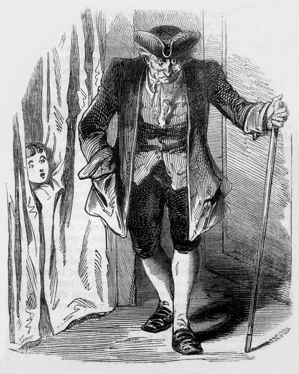 O Sandman, Coppelius, ilustração de um conto de ETA Hoffmann de em The Night Pieces, 1817 gravura de Unbekannt Unbekannt