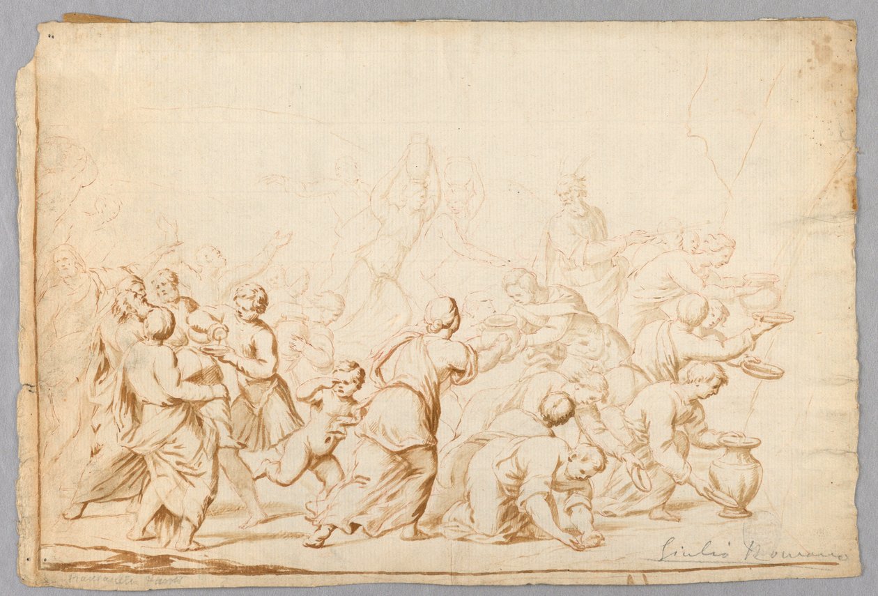 Desenho, estudo composicional após Giulio Romano de Unknown
