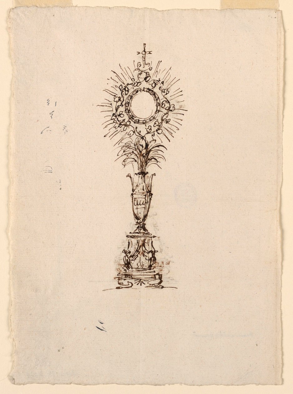 Desenho, Design para um Monstrance, 1815–1830 de Unknown